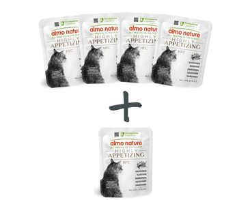 ALMO NATURE HFC HIGHLY APPETIZING - SARDINKY 50G 4+1 ZDARMA
