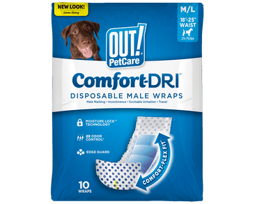 OUT! JEDNORÁZOVÉ PLENY PRO PSÍ SAMCE M/L