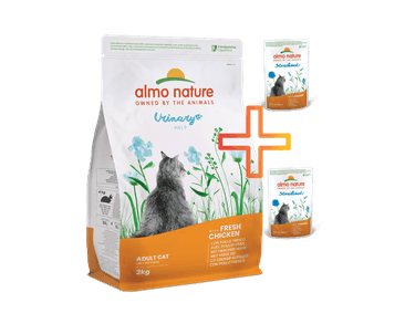 ALMO NATURE URINARY HELP – PRO ZDRAVÉ MOČOVÉ CESTY, S ČERSTVÝM KUŘETEM 2KG + 2 KAPSIČKY ZDARMA