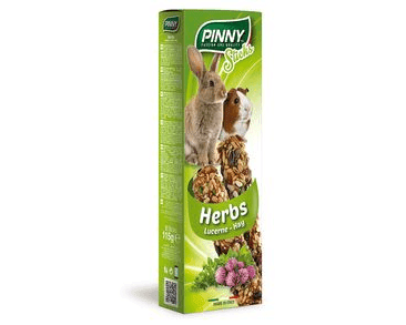 PINNY TYČINKA S BYLINKAMI PRO KRÁLÍKY A MORČATA 115G EXP 07/2025 SLEVA 30%