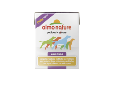 ALMO NATURE DAILY MENU WET DOG - KUŘE A KRŮTA 375G TETRAPACK