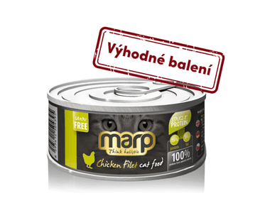 MARP CHICKEN FILET KONZERVA PRO KOČKY S KUŘECÍMI PRSY 12X70G