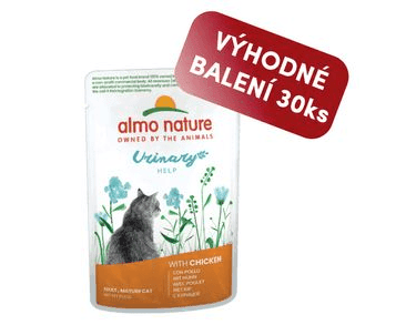 ALMO NATURE HOLISTIC URINARY HELP - S KUŘECÍM 70G VÝHODNÉ BALENÍ 30KS