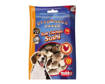 NOBBY STARSNACK SOFT CHICKEN SUSHI KUŘE & RYBA 70G