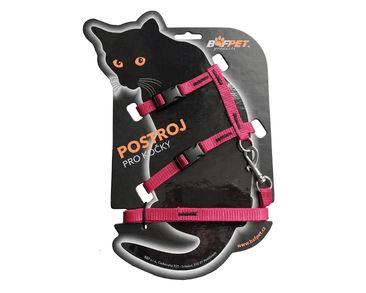 BAFPET SET POSTROJ + VODÍTKO PRO KOČKY - FUCHSIE