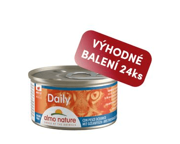 ALMO NATURE DAILY MENU - PĚNA S MOŘSKÝMI RYBAMI 85G VÝHODNÉ BALENÍ 24KS