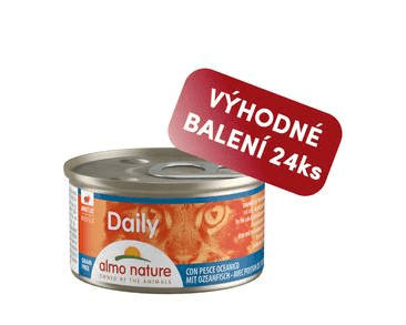 ALMO NATURE DAILY MENU WET CAT - PĚNA S MOŘSKÝMI RYBAMI 85G VÝHODNÉ BALENÍ 24KS