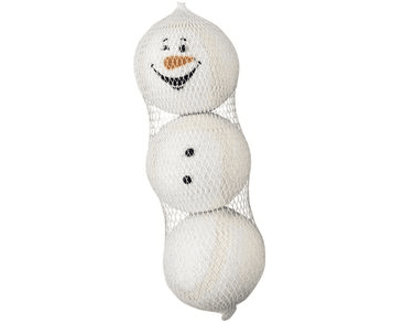 NOBBY VÁNOČNÍ TENISOVÉ MÍČKY - SNĚHULÁK 3KS 4,5CM