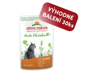 ALMO NATURE HOLISTIC ANTI-HAIRBALL - KUŘE 70G VÝHODNÉ BALENÍ 30KS