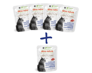 ALMO NATURE HFC HIGHLY APPETIZING - ATLANTSKÝ TUŇÁK 50G 4+1 ZDARMA