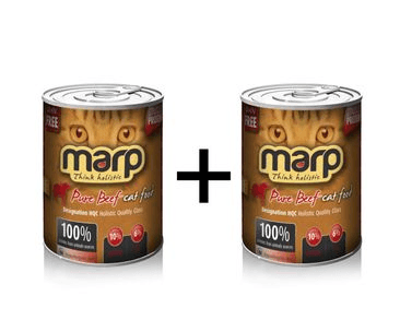 MARP BEEF KONZERVA PRO KOČKY S HOVĚZÍM 400G EXP 02/2025 1+1 ZDARMA