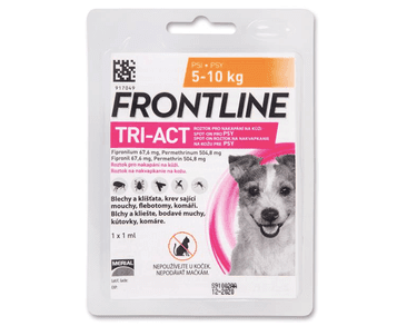 FRONTLINE TRI-ACT SPOT-ON PRO PSY S (1X1ML) 5-10KG EXP 8/2023 SLEVA 30%