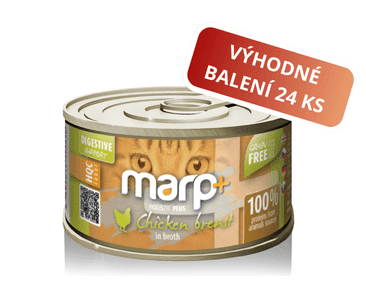 MARP HOLISTIC PLUS KONZERVA PRO KOČKY – KUŘECÍ PRSA VE VÝVARU 24X70G