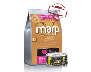 MARP HOLISTIC TURKEY CAT - KRŮTÍ BEZ OBILOVIN PRO KOČKY 2KG + MARP CHICKEN FILET ZDARMA