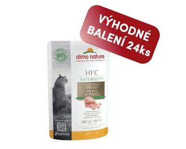 ALMO NATURE HFC NATURAL PLUS - KUŘECÍ PRSA 55G VÝHODNÉ BALENÍ 24KS