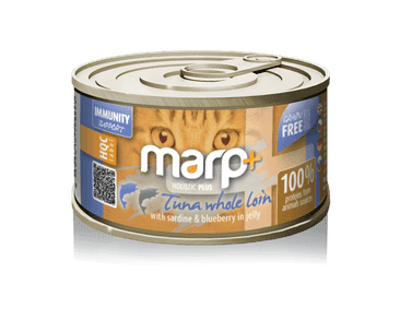 MARP HOLISTIC PLUS KONZERVA PRO KOČKY – TUŇÁK SE SARDINKAMI A BORŮVKAMI V ŽELÉ 70G