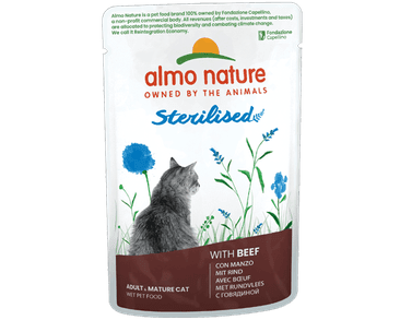 ALMO NATURE HOLISTIC STERILISED - HOVĚZÍ 70G EXP 06/2025 SLEVA 20%