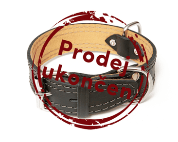 KOŽENÝ OBOJEK ZDOBENÝ ŠITÍM, HERRY - ČERNÁ