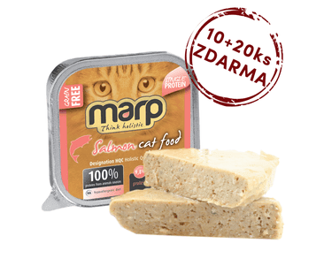 MARP SALMON VANIČKA PRO KOČKY S LOSOSEM 100G EXP 09/2023 10KS + 20KS ZDARMA
