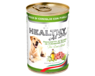 HEALTHY DOG PATÉ KRÁLÍK S HRÁŠKEM 400 G EXP 6/11/2020 SLEVA 50%