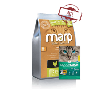 MARP HOLISTIC CHICKEN CAT - KUŘECÍ BEZ OBILOVIN PRO KOČKY 12KG + KOČKOLIT 6KG ZDARMA