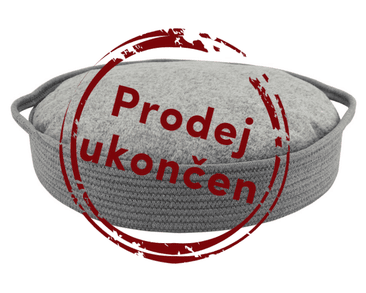 NOBBY NOLA POLŠTÁŘ PRO PSY ŠEDÝ S ÚCHYTY 45X10CM SLEVA 20% VÝPRODEJ