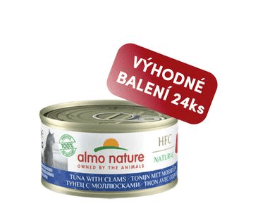 ALMO NATURE HFC NATURAL - TUŇÁK A MUŠLE 70G VÝHODNÉ BALENÍ 24KS