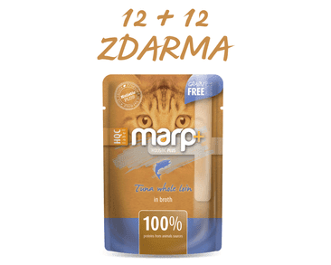 MARP HOLISTIC PLUS KAPSIČKA PRO KOČKY - TUŇÁKOVÉ FILETY VE VÝVARU 55G 12 + 12 KS ZDARMA