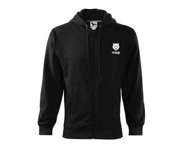 MARP PÁNSKÁ MIKINA S KAPUCÍ MINIMAL - ČERNÁ