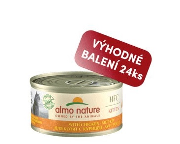 ALMO NATURE HFC NATURAL KUŘECÍ PRO KOŤATA 70G VÝHODNÉ BALENÍ 24KS