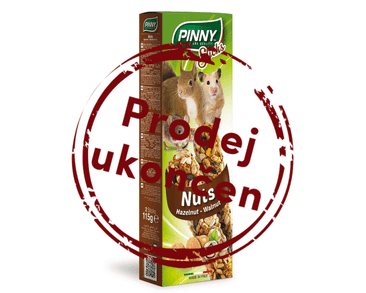 PINNY TYČINKA S OŘECHY PRO HLODAVCE 115G EXP 07/2025 SLEVA 30%