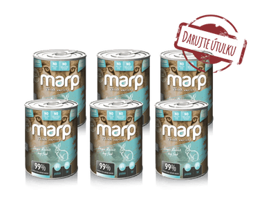 MARP VARIETY SINGLE KRÁLÍK KONZERVA PRO PSY 6X400G (ÚTULEK VOŘÍŠKOV)