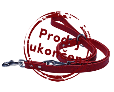 BAFPET KOŽENÉ PŘEPÍNACÍ VODÍTKO EKG - ČERVENÁ VÝPRODEJ SLEVA 20%