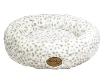 NOBBY ALANIS DONUT PLYŠOVÝ PELÍŠEK LEOPARD ŠEDÁ 45CM SLEVA 10%
