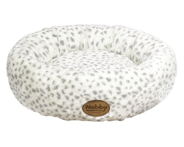 NOBBY ALANIS DONUT PLYŠOVÝ PELÍŠEK LEOPARD ŠEDÁ 45CM