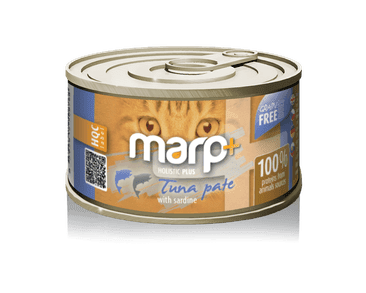 MARP HOLISTIC PLUS KONZERVA PRO KOČKY – TUŇÁKOVÉ PATÉ SE SARDINKAMI 70G