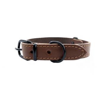 KOŽENÝ OBOJEK ARGUS, ČERNÉ KOVÁNÍ - KOŇAK