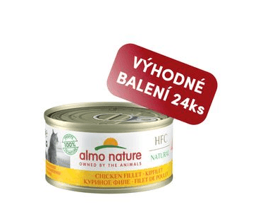 ALMO NATURE HFC NATURAL - KUŘECÍ FILET 70G VÝHODNÉ BALENÍ 24KS