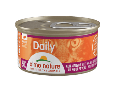 ALMO NATURE DAILY MENU - PĚNA S HOVĚZÍM A TELECÍM 85G