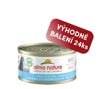 ALMO NATURE HFC JELLY - MOŘSKÉ PLODY 70G VÝHODNÉ BALENÍ 24KS