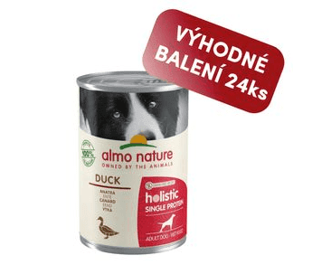 ALMO NATURE HOLISTIC MONOPROTEIN - KACHNA 400G 400G VÝHODNÉ BALENÍ 24KS