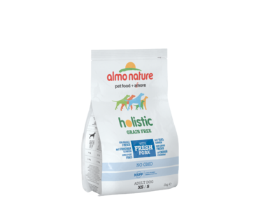 ALMO NATURE HOLISTIC DRY DOG - XS-S, VEPŘOVÉ A BRAMBORY BEZ OBILOVIN 2KG SLEVA 50% EXP 03/2020