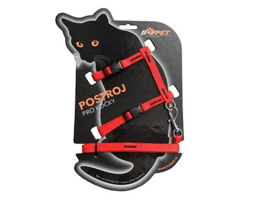 BAFPET SET POSTROJ + VODÍTKO PRO KOČKY - ČERVENÁ