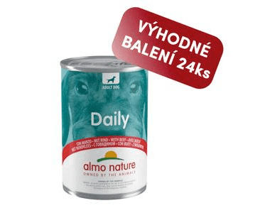 ALMO NATURE DAILY MENU - S HOVĚZÍM 400G VÝHODNÉ BALENÍ 24KS