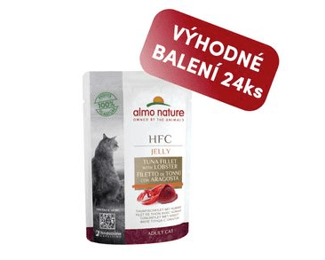 ALMO NATURE HFC JELLY - FILET Z TUŇÁKA A HUMR 55G VÝHODNÉ BALENÍ 24KS