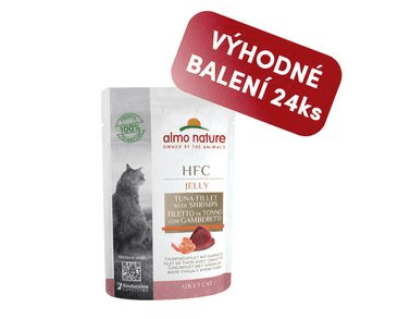 ALMO NATURE HFC JELLY - TUŇÁK A KREVETY V ŽELÉ 55G VÝHODNÉ BALENÍ 24KS
