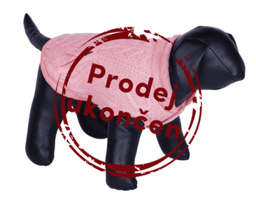 NOBBY JILL PLETENÝ SVETR PRO PSY RŮŽOVÁ 36CM SLEVA 20% VÝPRODEJ
