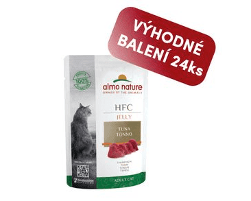 ALMO NATURE HFC JELLY TUŇÁK V ŽELÉ 55G VÝHODNÉ BALENÍ 24KS