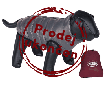 NOBBY PROŠÍVANÁ VESTA LIGHT PRO PSA OBOUSTRANNÁ ŠEDÁ / ČERVENÁ 26CM SLEVA 50% VÝPRODEJ