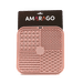 AMARAGO LÍZACÍ PODLOŽKA HRANATÁ 20X20CM RŮŽOVÁ - MISKY PRO PSY